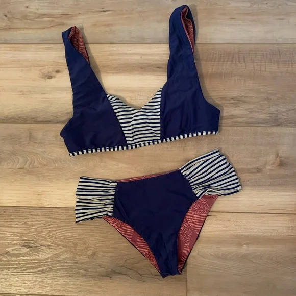 Seea Pink and Blue Bikini Set - Picture 5 of 6